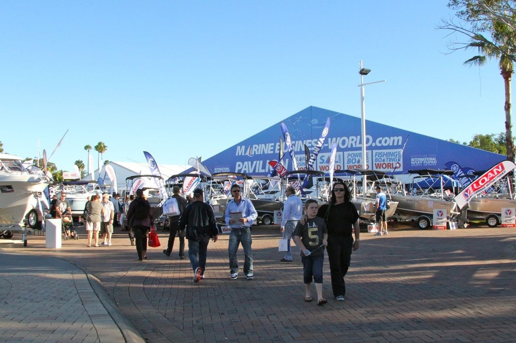 The Marine Business World pavilion is filled with the latest and greatest accessories in the boating industry - Sanctuary Cove Boat Show © Rosalie Taylor